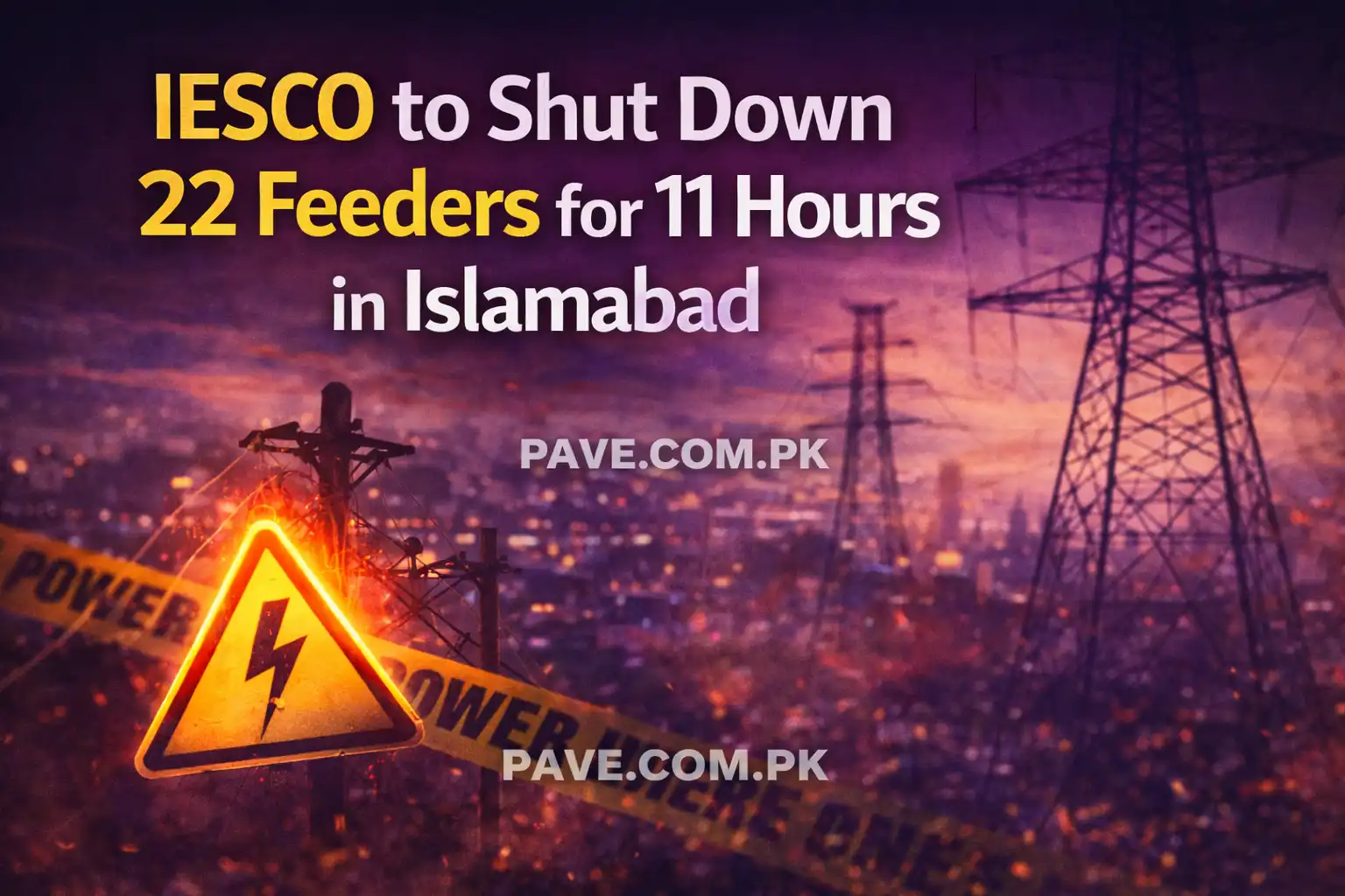 IESCO to Shut Down 22 Feeders for 11 Hours in Islamabad