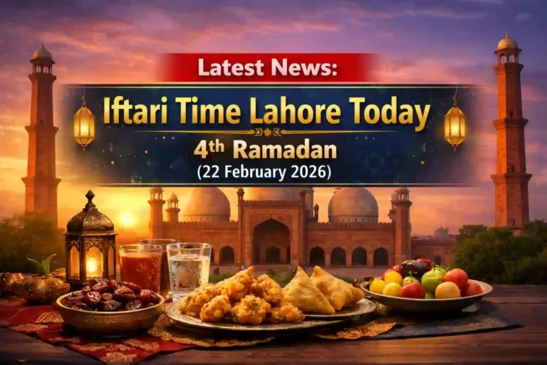 Latest News: Iftari Time Lahore Today 4th Ramadan (22 February 2026) 3 Iftari Time Lahore Today 4th Ramadan (22 February 2026)