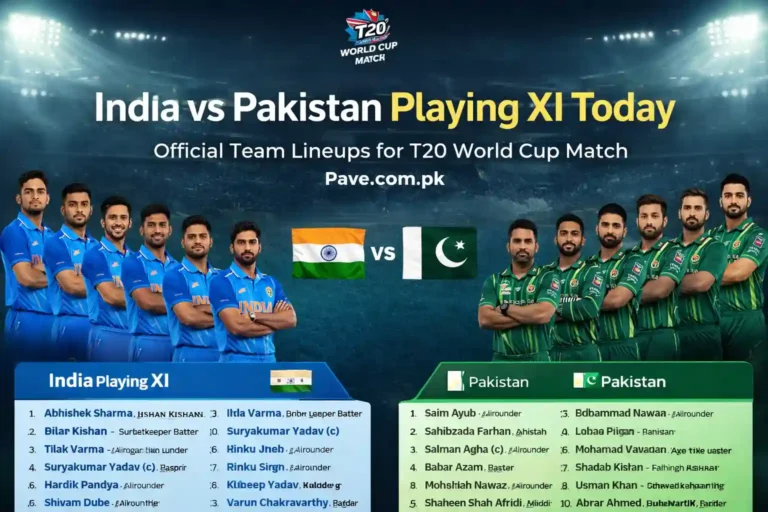 India vs Pakistan Playing XI Today – Official Team Lineups for T20 World Cup Match