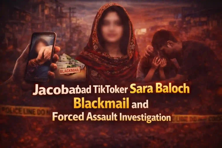 Jacobabad TikToker Sara Baloch Blackmail and Forced Assault Investigation