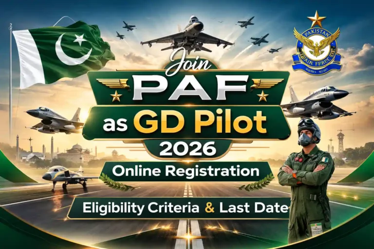 Join PAF as GD Pilot 2026 – Online Registration, Eligibility Criteria & Last Date