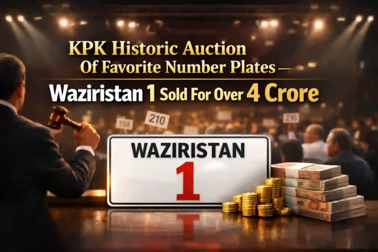 KPK Historic Auction Of Favorite Number Plates – Waziristan 1 Sold For Over 4 Crore