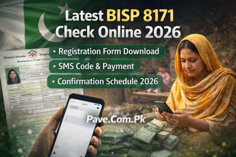 Latest BISP 8171 Check Online 2026 – BISP Registration Form Download, SMS Code & Payment Confirmation Schedule 2026