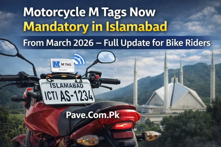 Motorcycle M Tags Now Mandatory in Islamabad From March 2026 – Full Update for Bike Riders