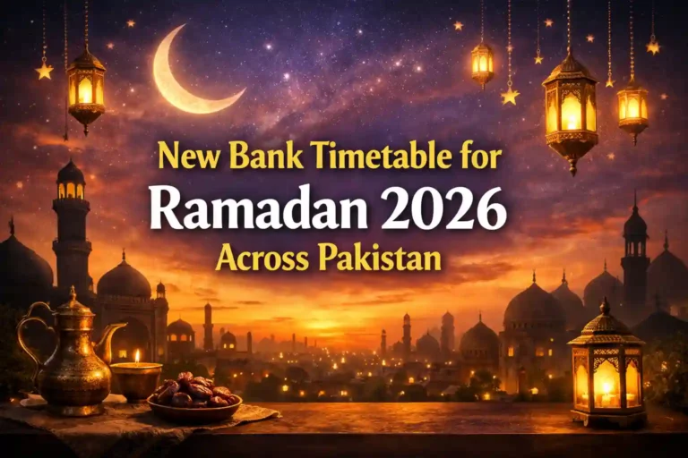 New Bank Timetable for Ramadan 2026 Across Pakistan