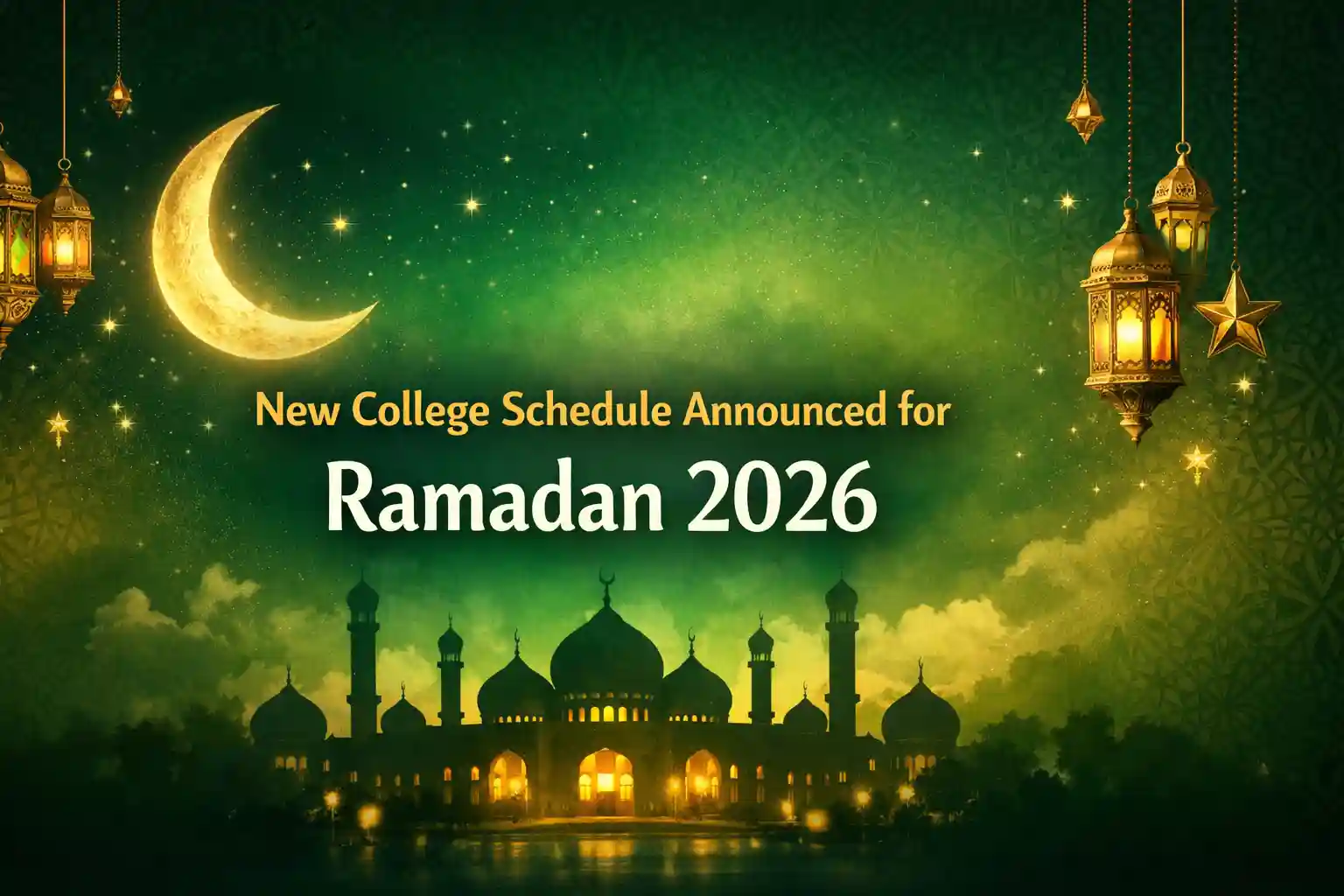 New College Schedule Announced for Ramadan 2026