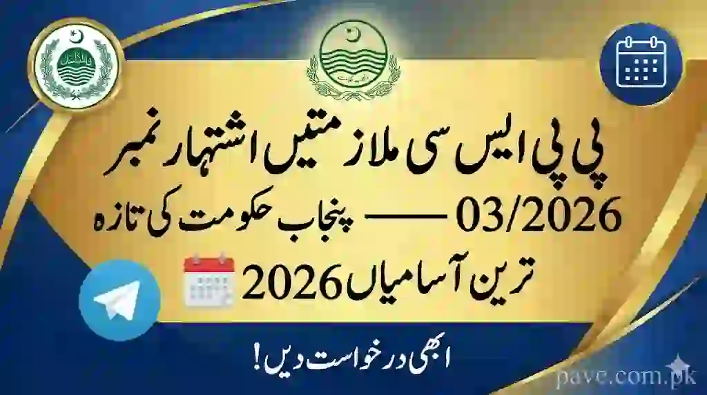 PPSC Jobs Advertisement No. 03