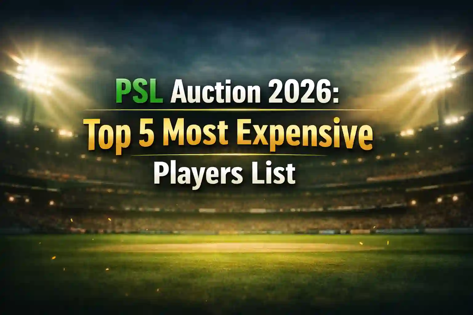 PSL Auction 2026: Top 5 Most Expensive Players List