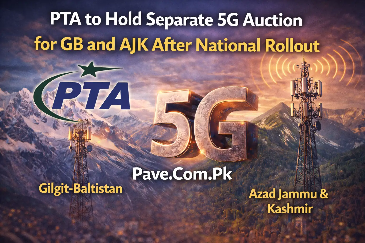 PTA to Hold Separate 5G Auction for GB and AJK After National Rollout 1 PTA to Hold Separate 5G Auction for GB and AJK After National Rollout
