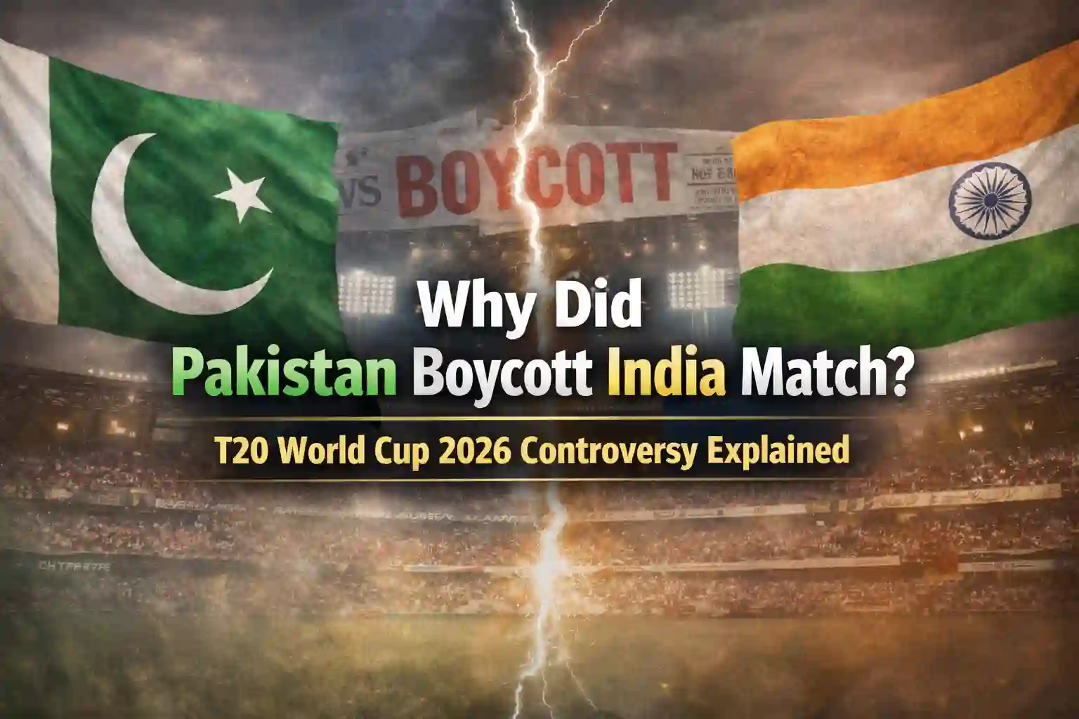 Why Did Pakistan Boycott India Match? T20 World Cup 2026 Controversy Explained 1 Pakistan Boycott India Match T20 World Cup 2026