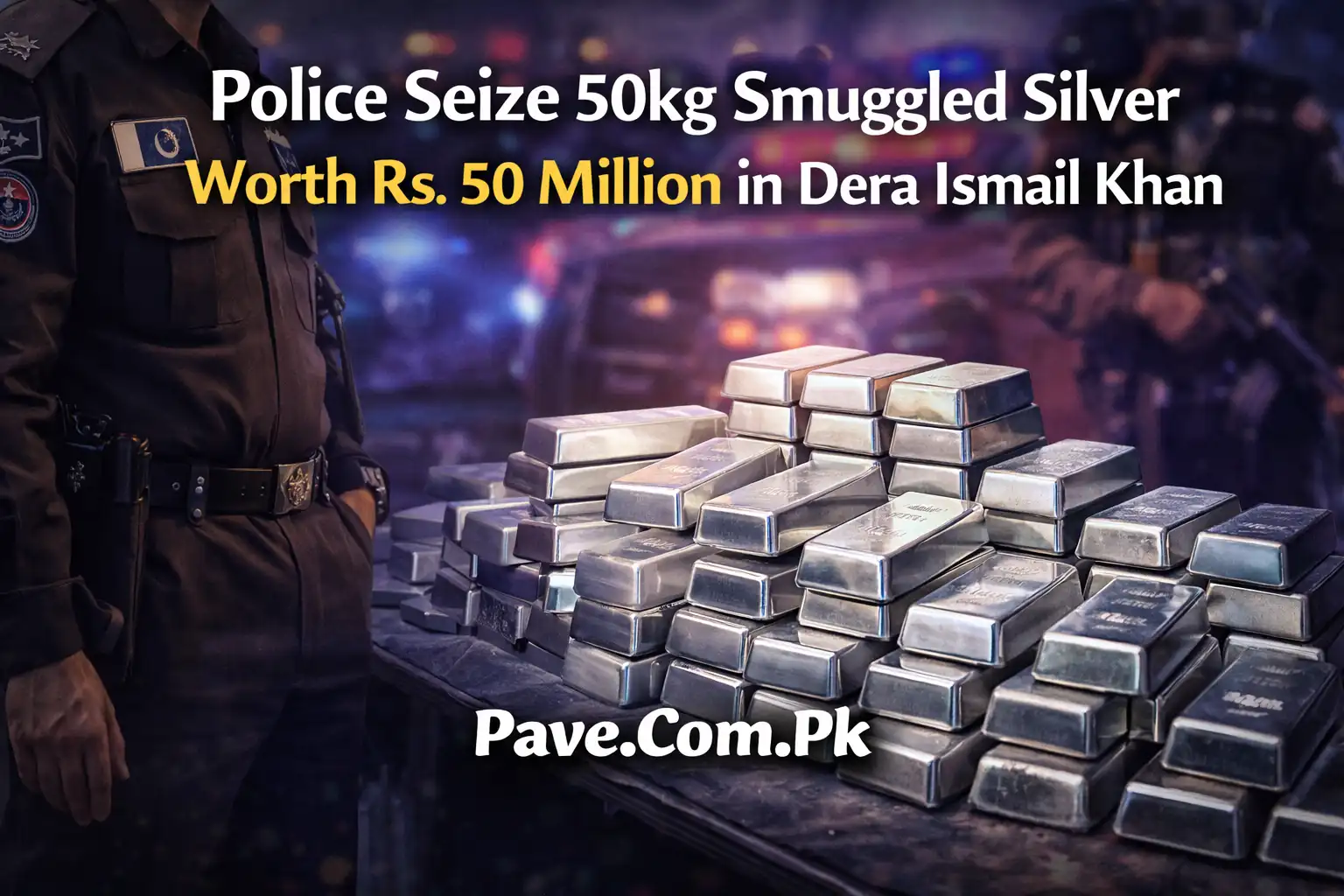 Police Seize 50kg Smuggled Silver Worth Rs. 50 Million in Dera Ismail Khan