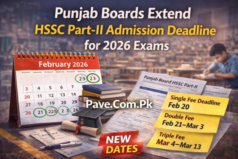 Punjab Boards Extend HSSC Part-II Admission Deadline for 2026 Exams 2 Punjab Boards Extend HSSC Part-II Admission Deadline for 2026 Exams