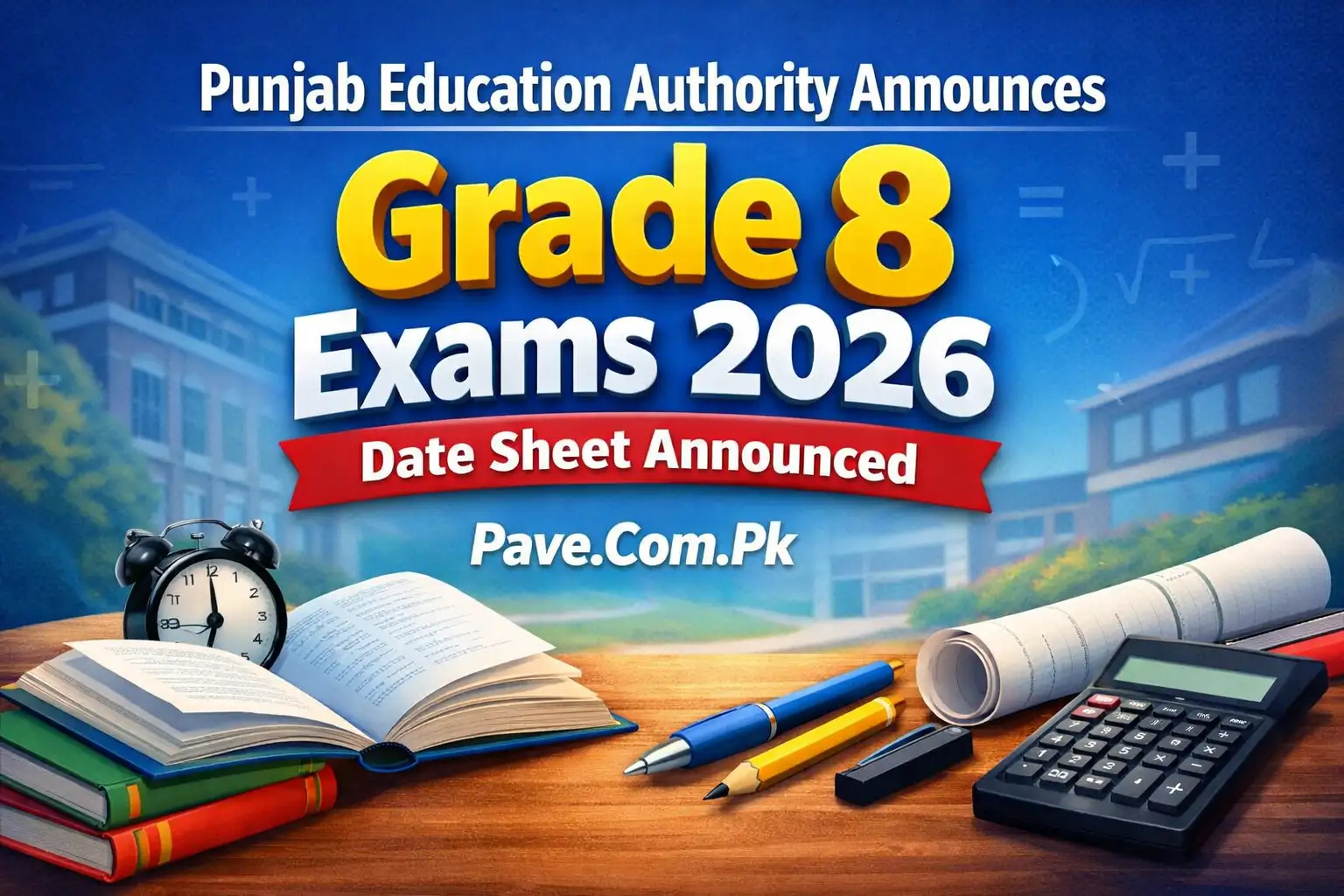 Punjab Education Authority Announces Grade 8 Exams 2026 Date Sheet