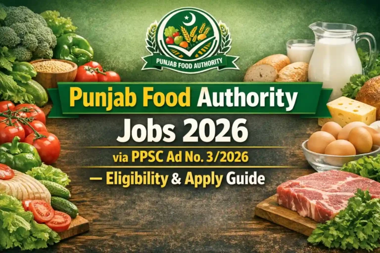 Punjab Food Authority Jobs 2026 via PPSC Ad No. 32026 – Eligibility & Apply Guide