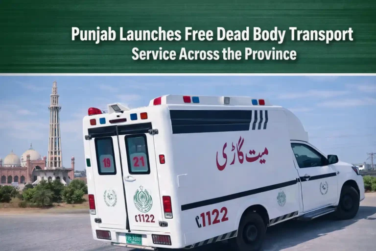 Punjab Launches Free Dead Body Transport Service Across the Province