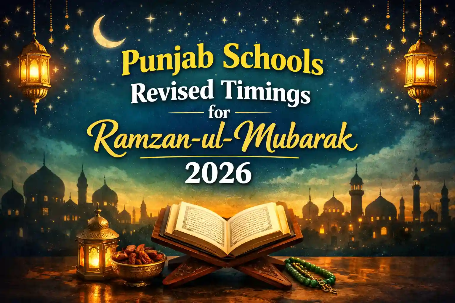 Punjab Schools Revised Timings for Ramzan-ul-Mubarak 2026