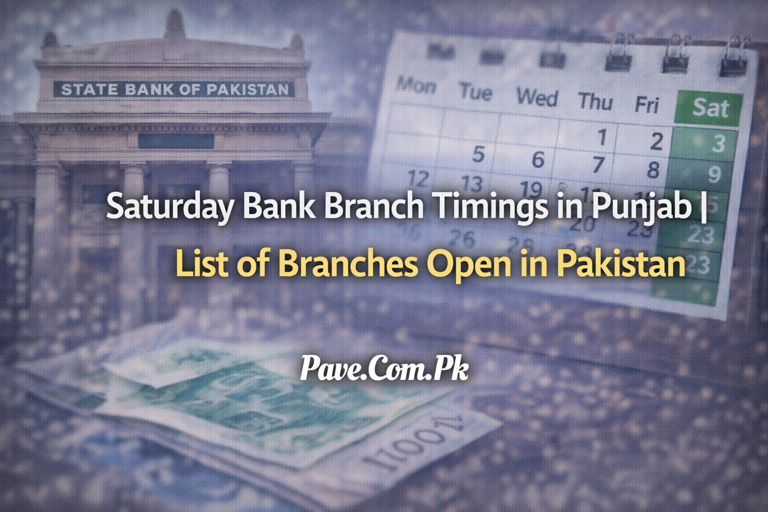 Saturday Bank Branch Timings in Punjab List of Branches Open in Pakistan