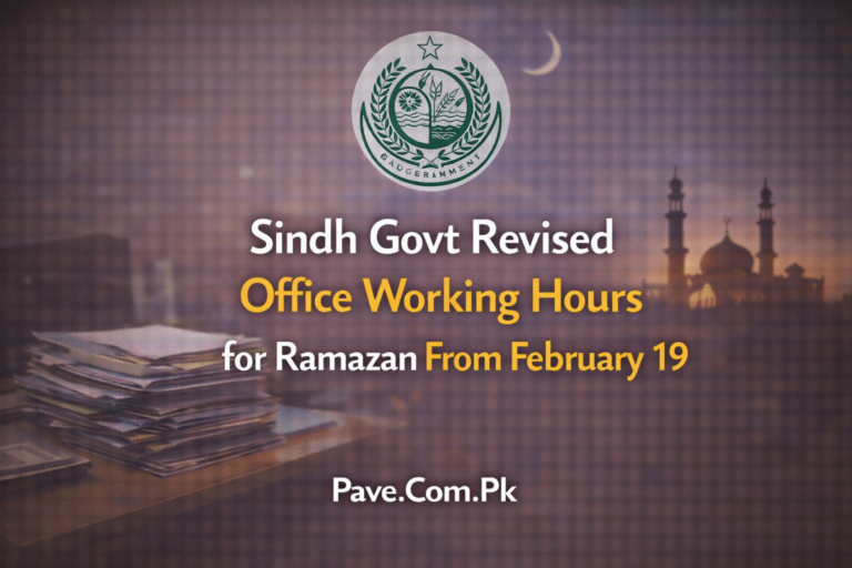 Sindh Govt Revised Office Working Hours for Ramazan From February 19