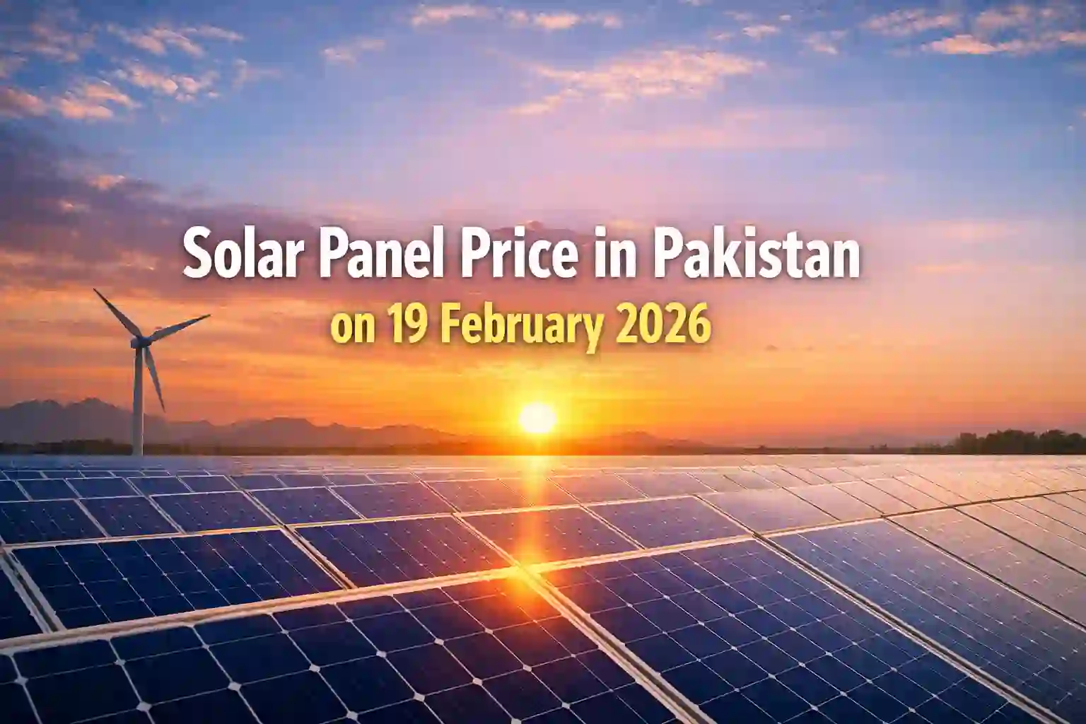 Solar Panel Price in Pakistan on 19 February 2026