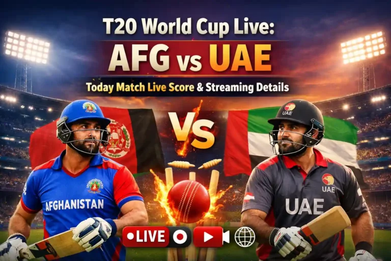 T20 World Cup Live AFG vs UAE Today Match Live Score & Streaming Details
