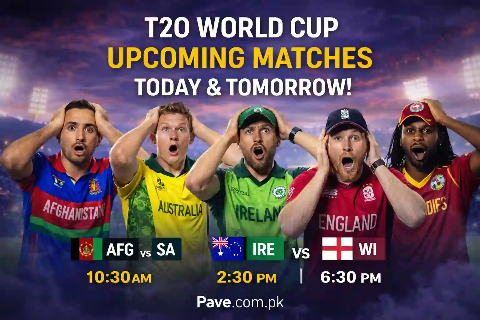 T20 World Cup Upcoming Matches Today & Tomorrow 1 T20 World Cup Upcoming Matches Today & Tomorrow