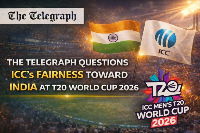 The Telegraph Questions ICC’s Fairness Toward India at T20 World Cup 2026 7 The Telegraph Questions ICC’s Fairness Toward India at T20 World Cup 2026