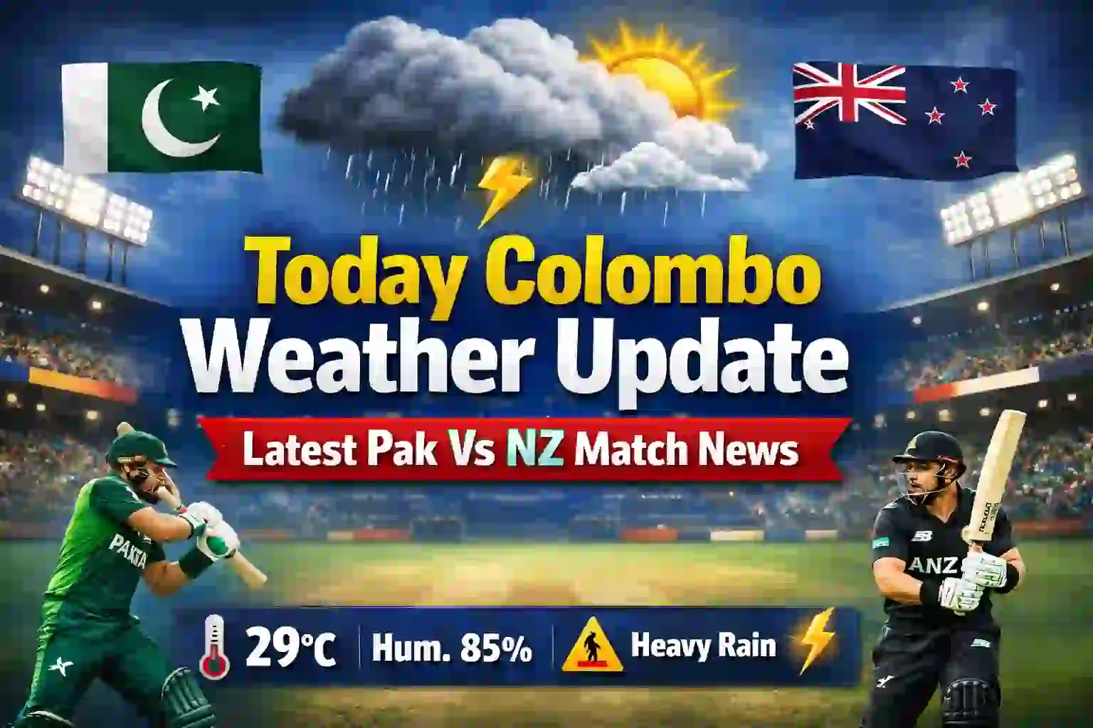 Today Colombo Weather Update Pak Vs NZ Match 2026