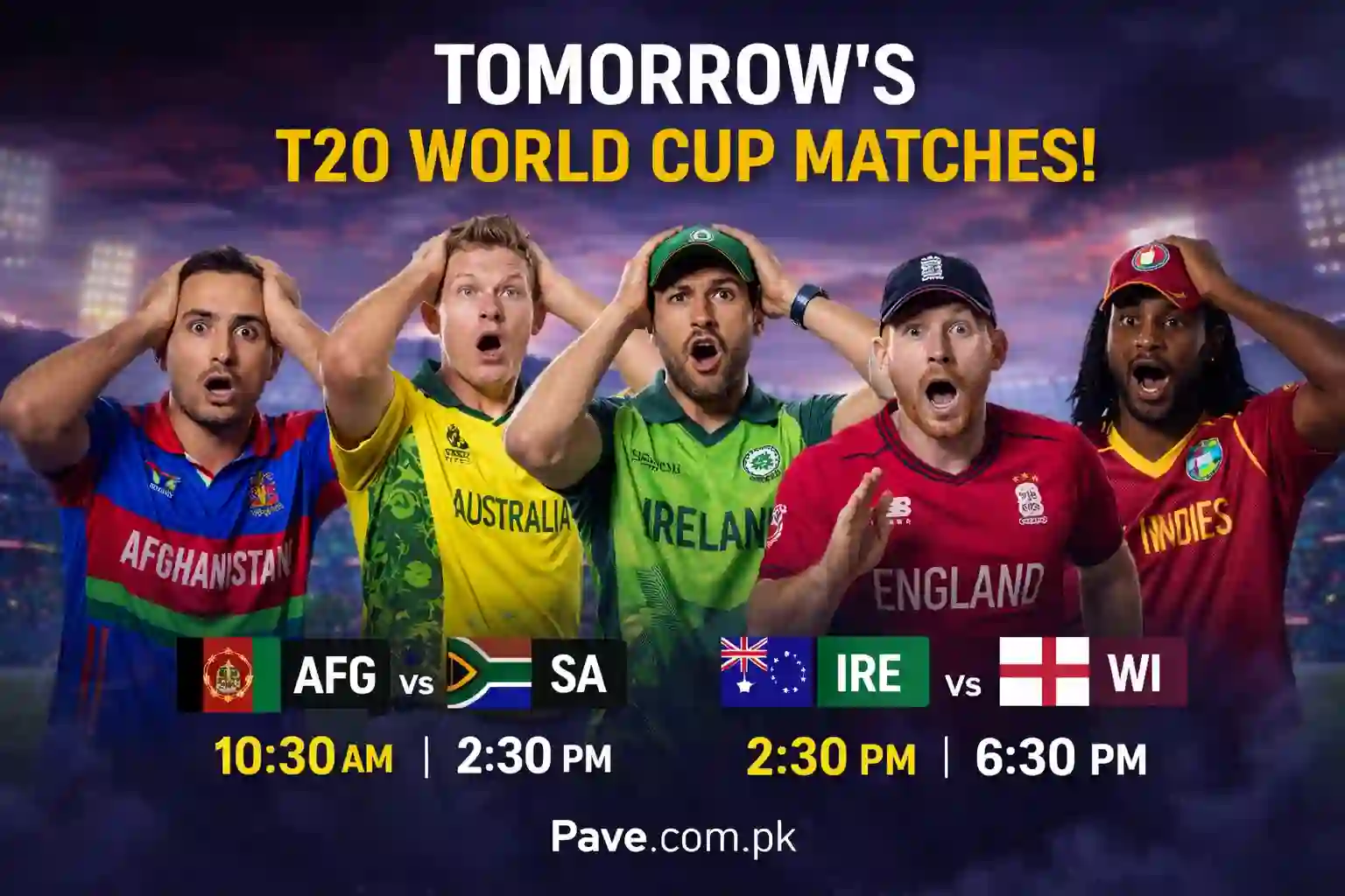 Tomorrow T20 World Cup Matches – Complete Schedule 1 Tomorrow T20 World Cup Matches – Complete Schedule