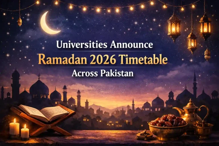 Universities Announce Ramadan 2026 Timetable Across Pakistan 9 Universities Announce Ramadan 2026 Timetable Across Pakistan