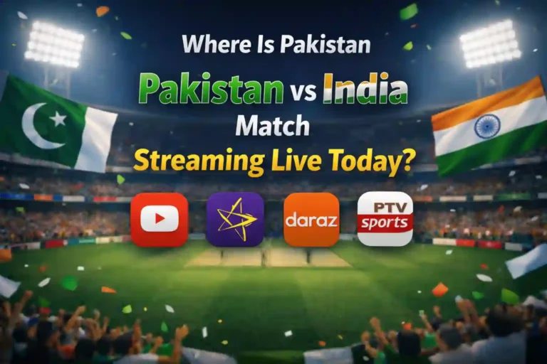 Where Is Pakistan vs India Match Streaming Live Today?