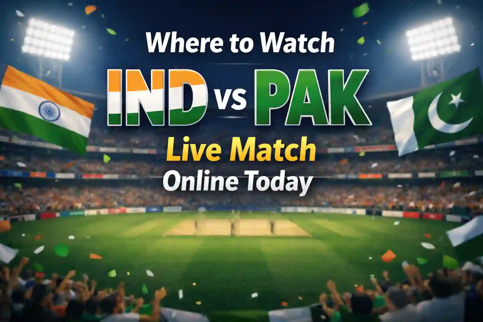 Where to Watch IND vs PAK Live Match Online Today