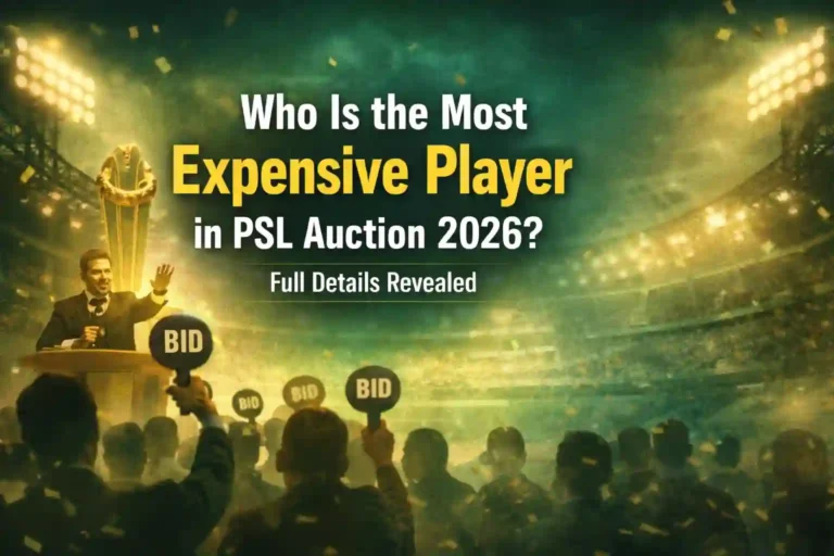 Who Is the Most Expensive Player in PSL Auction 2026? Full Details Revealed