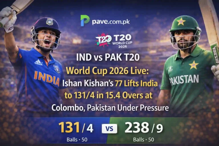 IND vs PAK T20 World Cup 2026 Live: Ishan Kishan’s 77 Lifts India to 131/4 in 15.4 Overs at Colombo, Pakistan Under Pressure