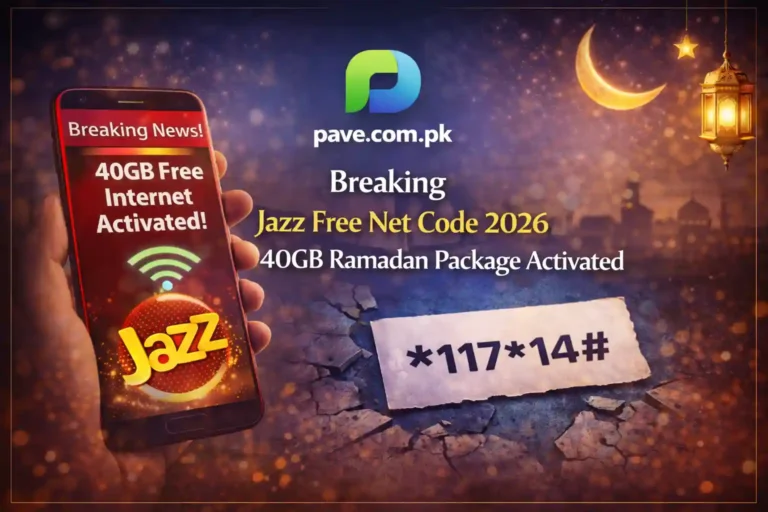Breaking: Jazz Free Net Code 2026 | 40GB Ramadan Package Activated 3 Breaking: Jazz Free Net Code 2026 | 40GB Ramadan Package Activated