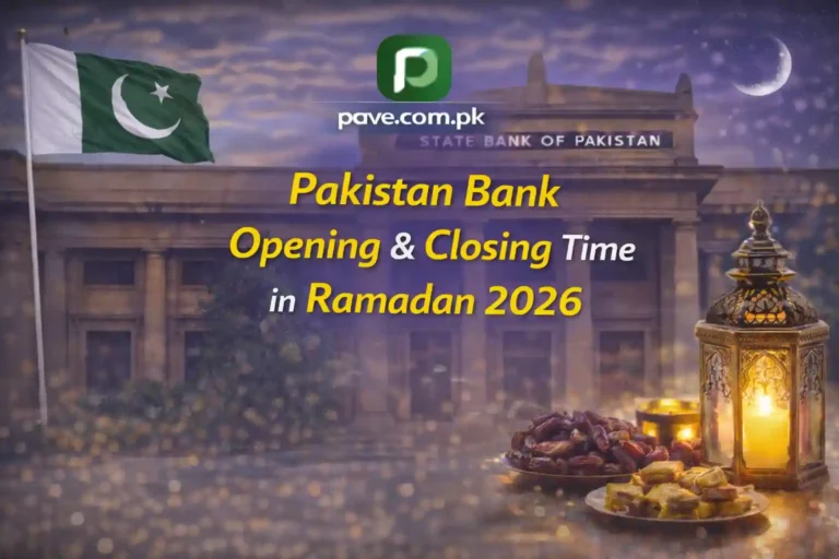 Pakistan Bank Opening & Closing Time in Ramadan 2026