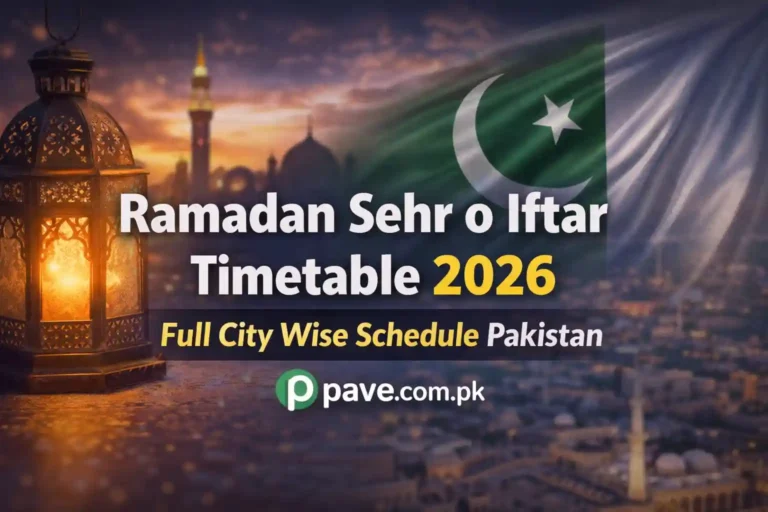 Ramadan Sehr o Iftar Timetable 2026 – Full City Wise Schedule Pakistan 5 Ramadan Sehr o Iftar Timetable 2026 – Full City Wise Schedule Pakistan