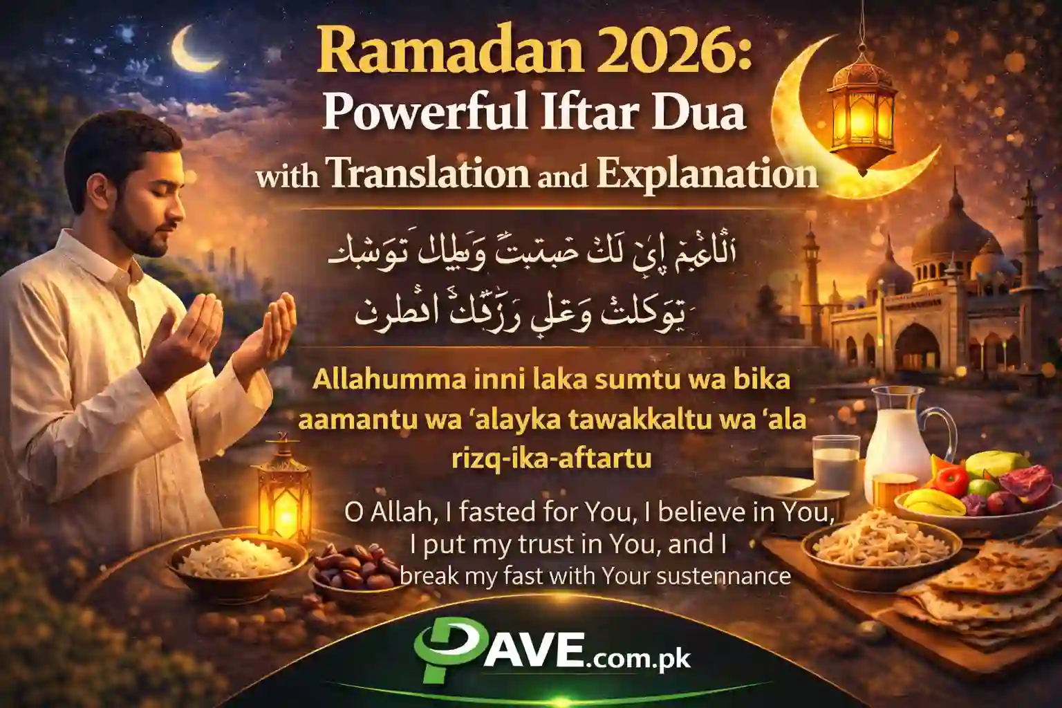 Ramadan 2026: Powerful Iftar Dua with Translation and Explanation