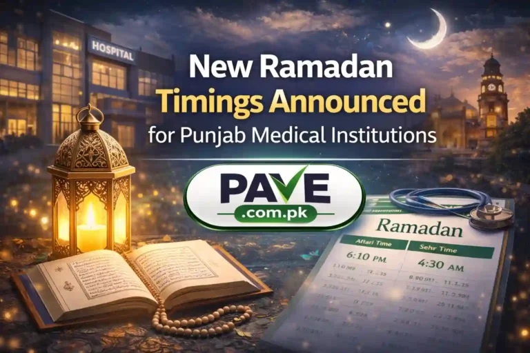 New Ramadan Timings Announced for Punjab Medical Institutions 1 New Ramadan Timings Announced for Punjab Medical Institutions