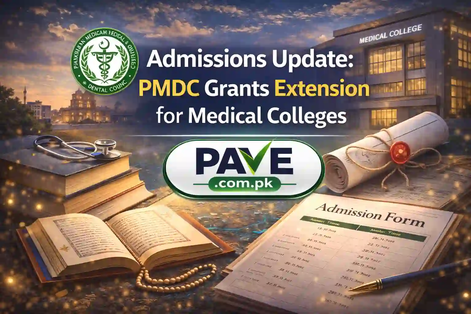 Admissions Update: PMDC Grants Extension for Medical Colleges 1 Admissions Update: PMDC Grants Extension for Medical Colleges