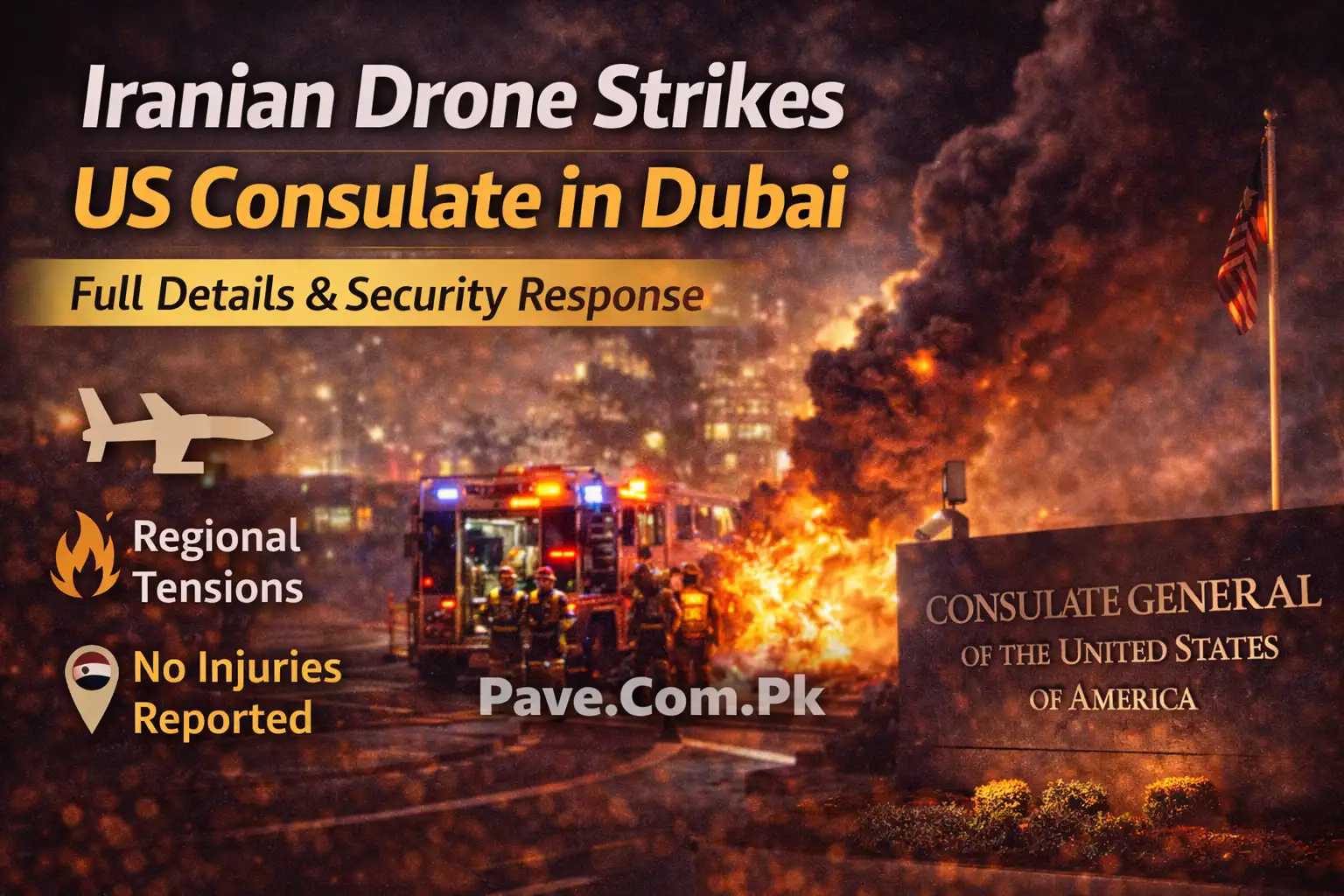 Breaking News Drone Strike Hits US Consulate in Dubai Amid Rising Iran-US Tensions