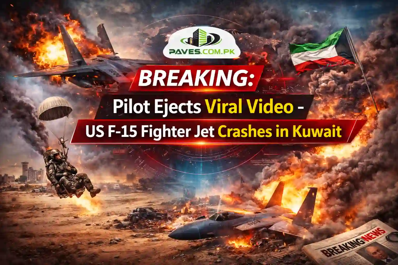 Breaking: Pilot Ejects Viral Video - US F-15 Fighter Jet Crashes in Kuwait 1 Breaking Pilot Ejects Viral Video - US F-15 Fighter Jet Crashes in Kuwait