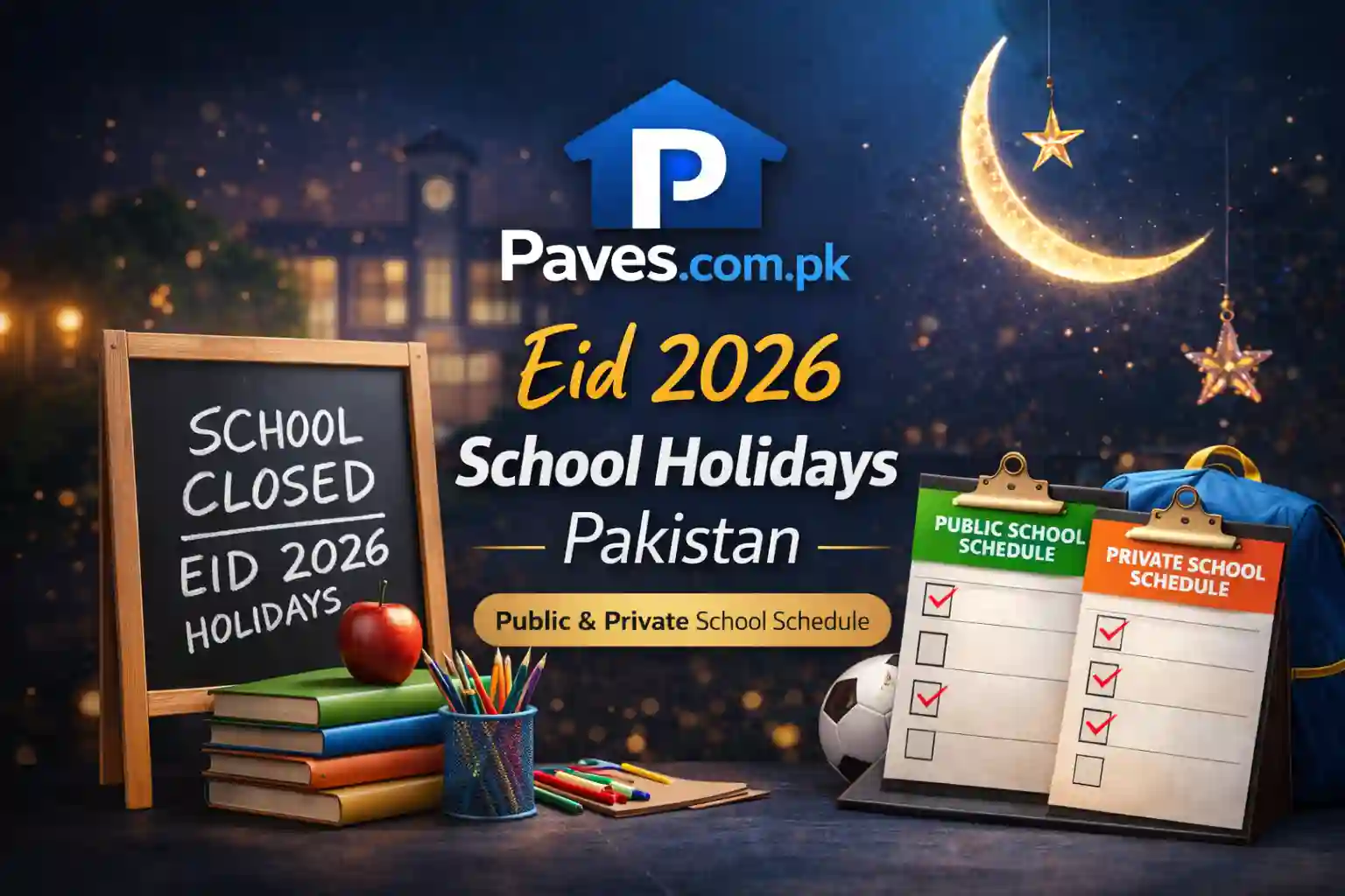 Eid 2026 School Holidays Pakistan – Public & Private School Schedule 1 Eid 2026 School Holidays Pakistan – Public & Private School Schedule