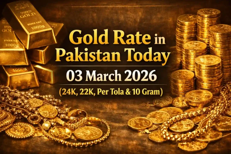 Gold Rate in Pakistan Today – 03 March 2026 (24K, 22K, Per Tola & 10 Gram) 6 Gold Rate in Pakistan Today – 03 March 2026