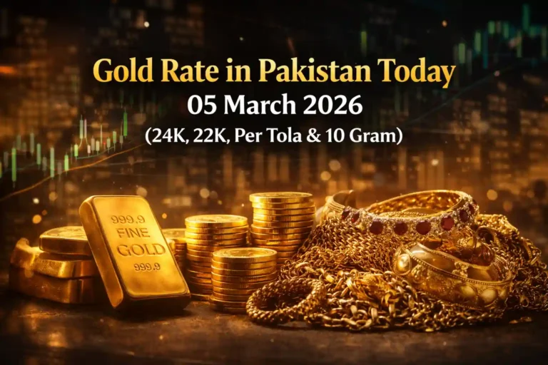 Gold Rate in Pakistan Today – 05 March 2026 (24K, 22K, Per Tola & 10 Gram)