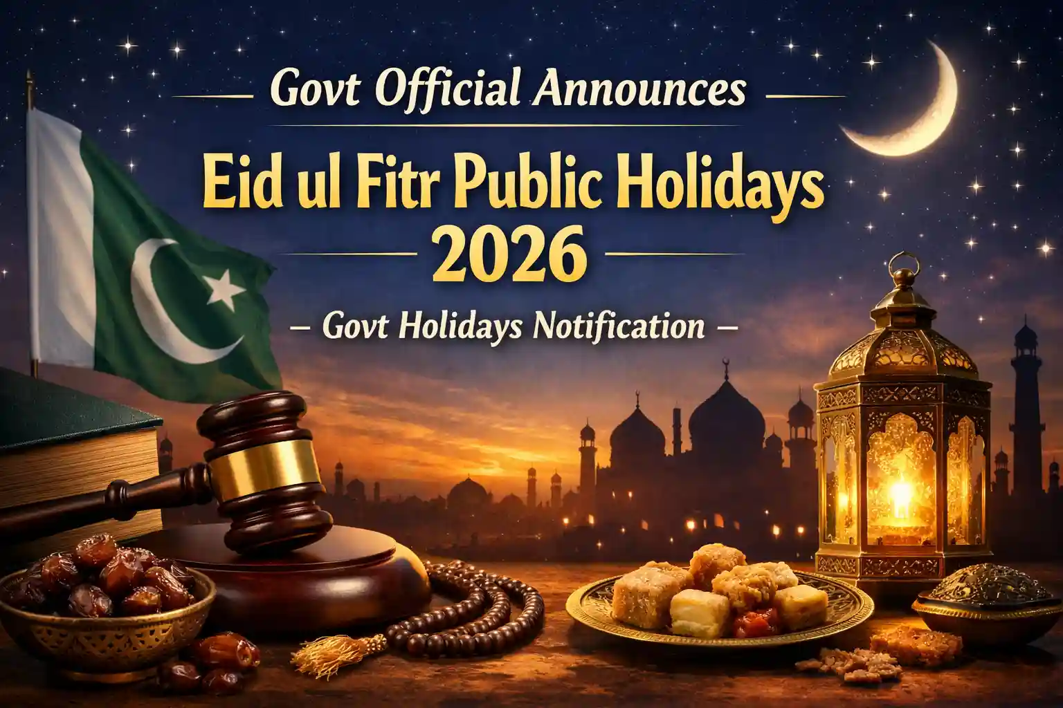 Govt Official Announces Eid ul Fitr Public Holidays 2026 - Govt Holidays Notification
