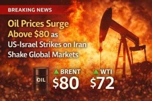 Oil Prices Surge Above $80 as US-Israel Strikes on Iran Shake Global Markets
