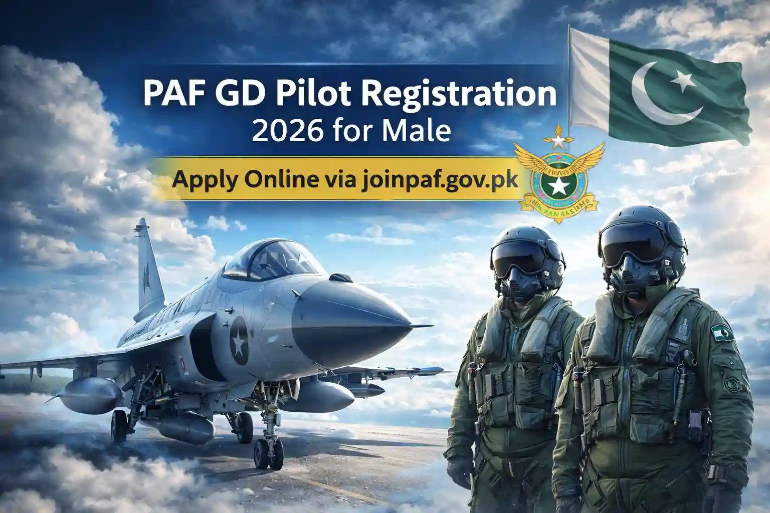 PAF GD Pilot Registration 2026 for Male | Apply Online via joinpaf.gov.pk 1 PAF GD Pilot Registration 2026 for Male Apply Online via joinpaf.gov.pk