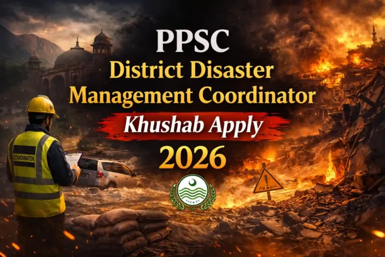 PPSC District Disaster Management Coordinator Khushab Apply 2026