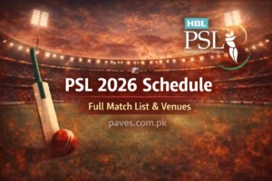 PSL 2026 Schedule – Full Match List & Venues