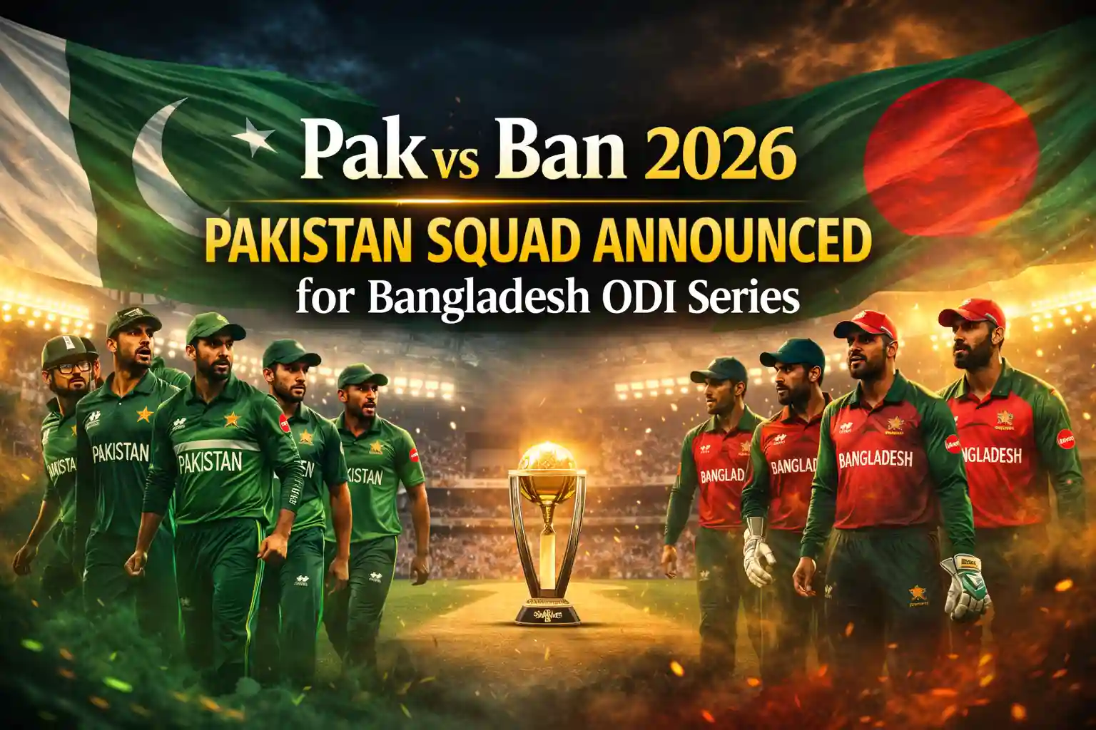 Pak vs Ban 2026 Pakistan Squad Announced for Bangladesh ODI Series